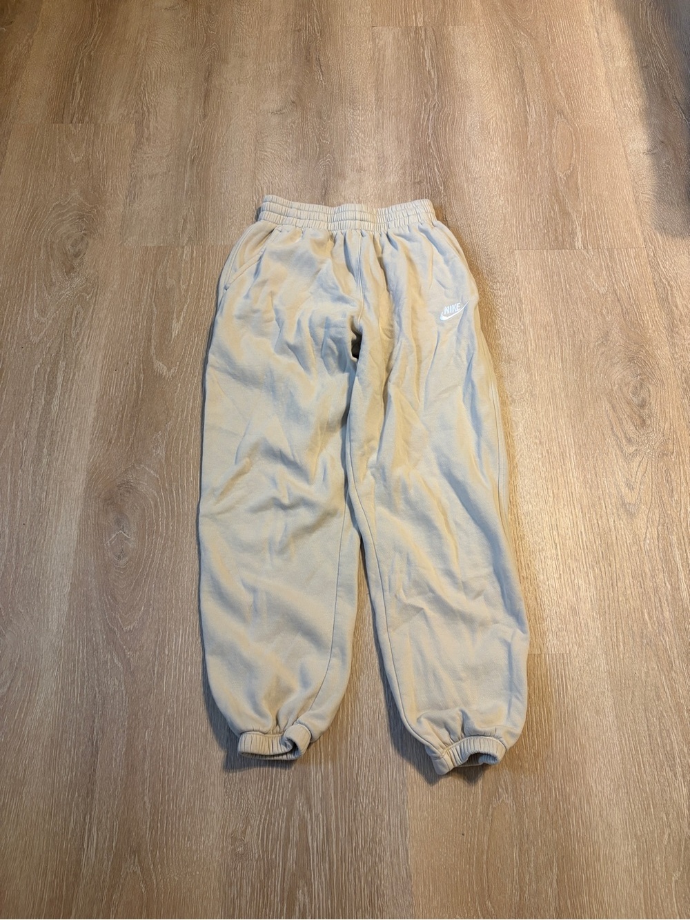 Nike Kids Large Cream/Tan Jogger Sweatpants